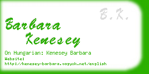 barbara kenesey business card